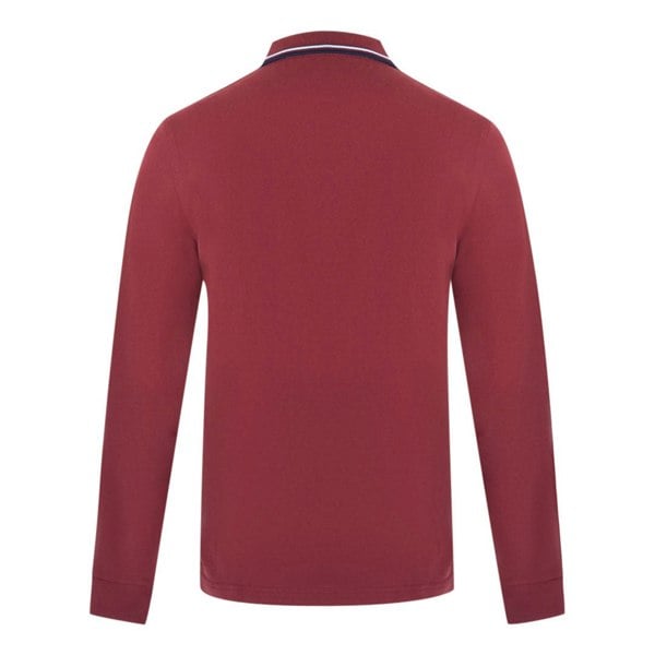 Fred Perry Twin Tipped Long Sleeve Polo Shirt - Red