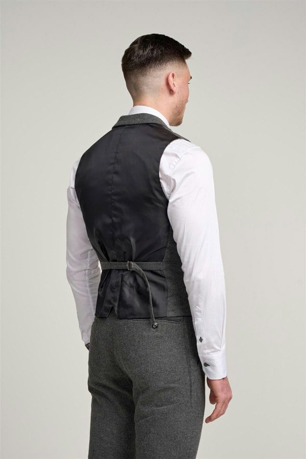 House of Cavani Cosmo Tweed Waistcoat - Grey