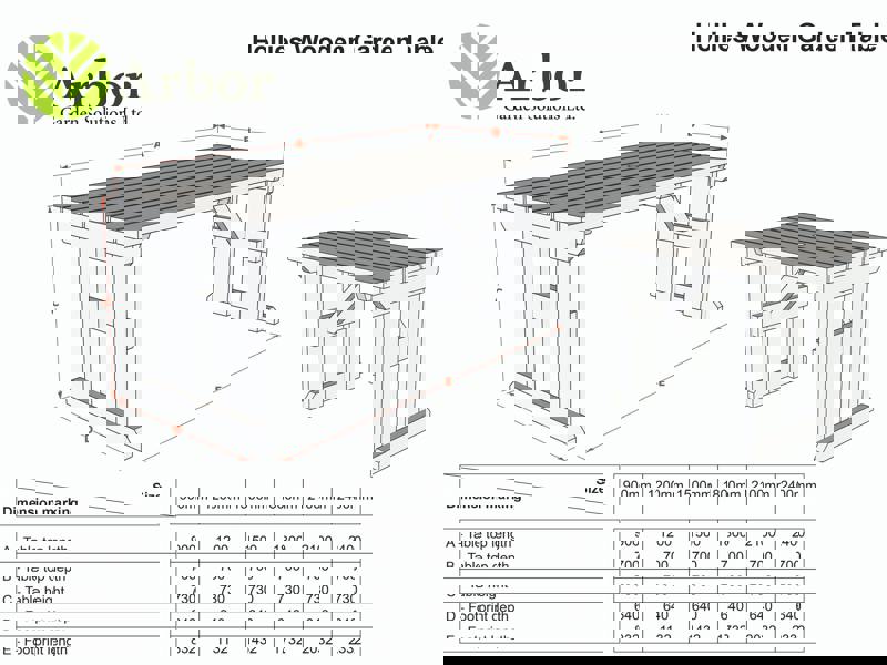 Hollies Rounded Wooden Garden Table – Rustic Finish Outdoor Picnic Dining Desk for Gardens, Patios, and Backyards