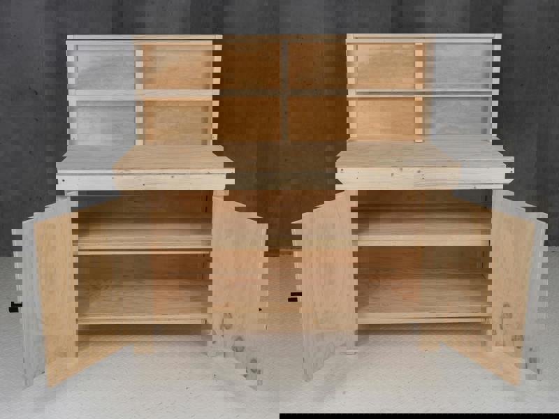 Arbor Garden Solutions Wooden Plywood Top Workbench With Lockable Cupboard (V.9) With back panel, Double Shelf