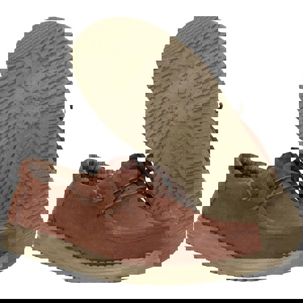 HEYDUDE Wally Suede Shoes - Dark Brown