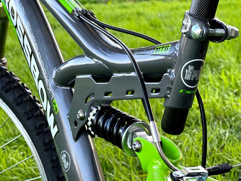 Dallingridge Crossbow Junior Full Suspension Mountain Bike, 24" Wheel - Graphite/Lime