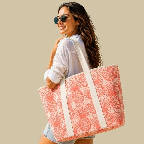 Lorenz XL Pineapple Beach Tote Bag