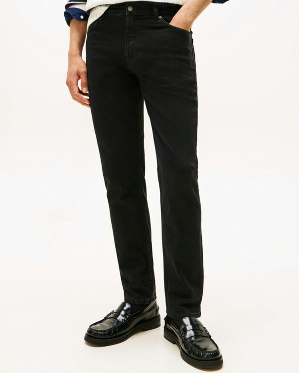 Tommy Hilfiger Denton Mens Straight Leg Jeans - Croft Black