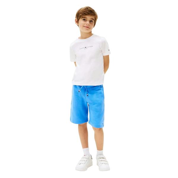 Tommy Hilfiger Boys Lettering T-Shirt & Shorts Set - White/Blue - 