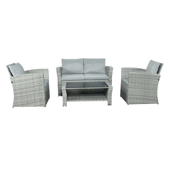 Outdoor Living The Wilmslow 4 Seat Rattan Sofa Lounge Set