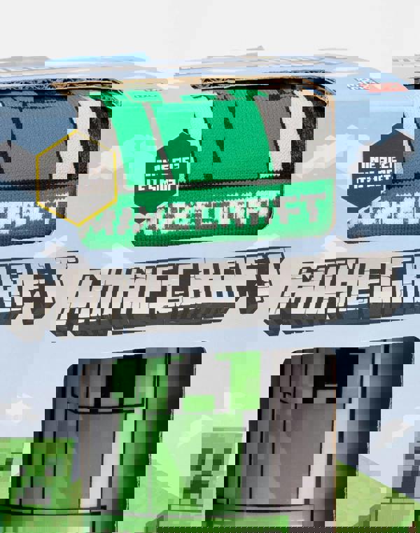 Minecraft Boys Green Creeper Graphic - Boxed Set Mug and Sock Gift Set (One Size)