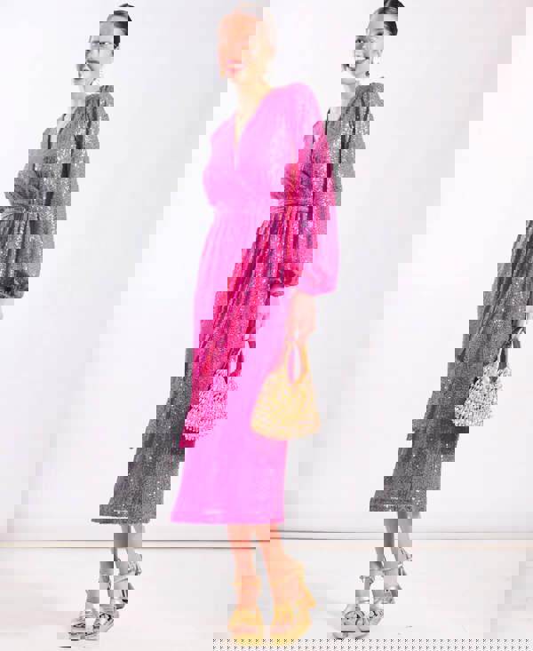 Pink Sequin Party Dress