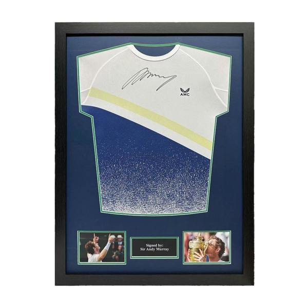 Unbranded Andy Murray framed & signed Castore AMC shirt