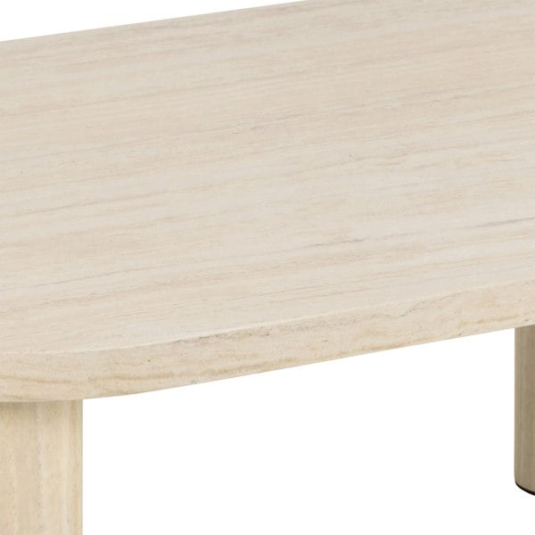 Furniture To Go Solano Rectangular Coffee Table in Light Travertine 100 x 75 cm