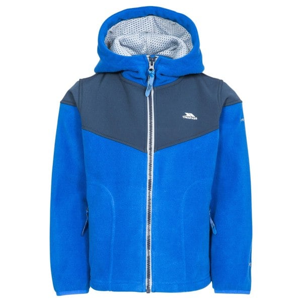 Trespass Boys Bieber Hooded Fleece Jacket - Blue