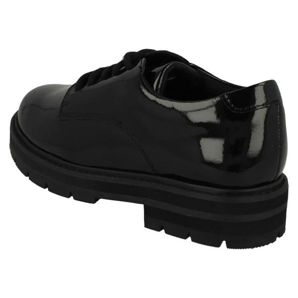 Clarks Girls Clarks Chunky Lace Up School Shoes Prague Lace