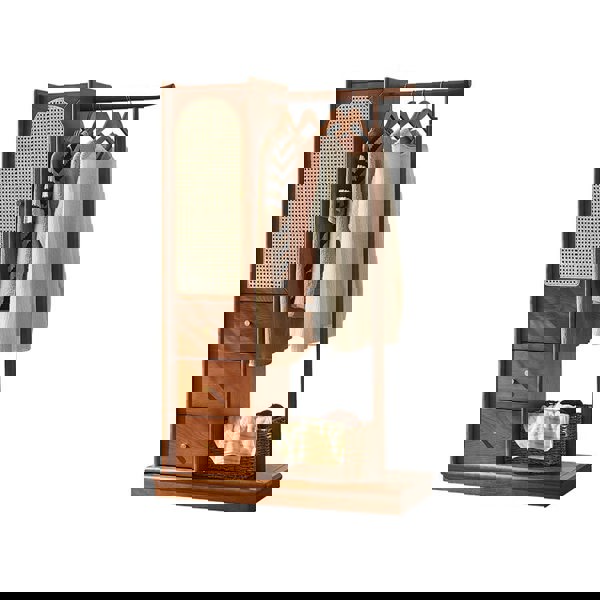 Jessica Rattan Wardrobe, Coat Rack, Wood-Rit Concept-Rit Concept
