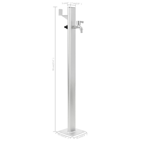 Berkfield Garden Water Column Aluminium 95 cm