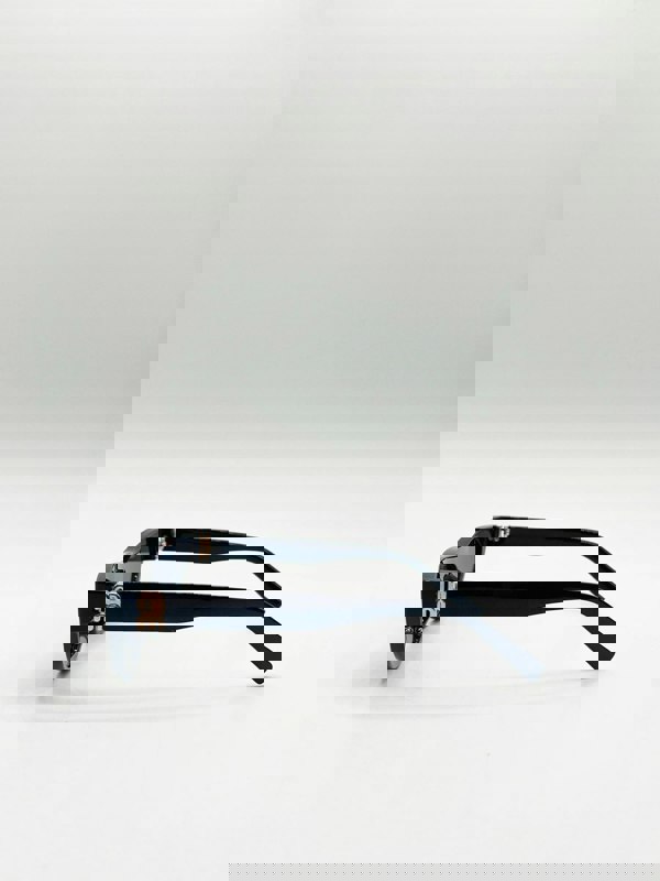 SVNX Retro Oval Sunglasses in Black