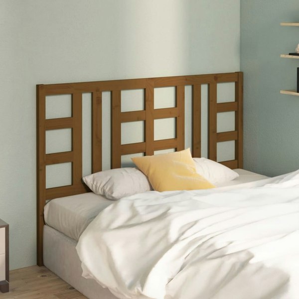 Berkfield Bed Headboard Honey Brown 146x4x100 cm Solid Wood Pine