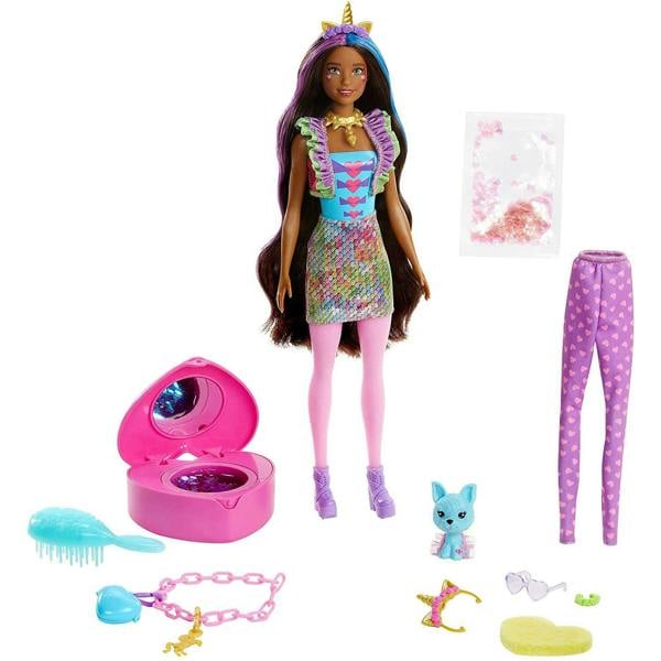 Barbie Colour Reveal Peel Unicorn Doll, 25 Accessories Magical Toy Gift For Kids
