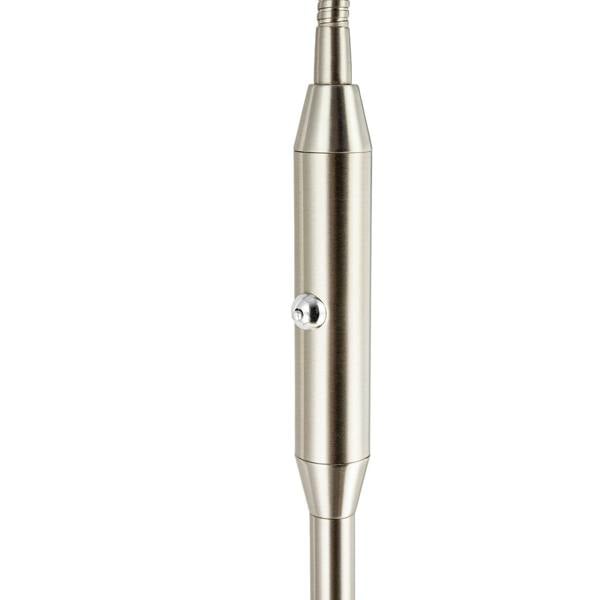 Modern Nickel Task Floor Lamp with LED Halo Ring and CCT Memory Dimmer Image 4