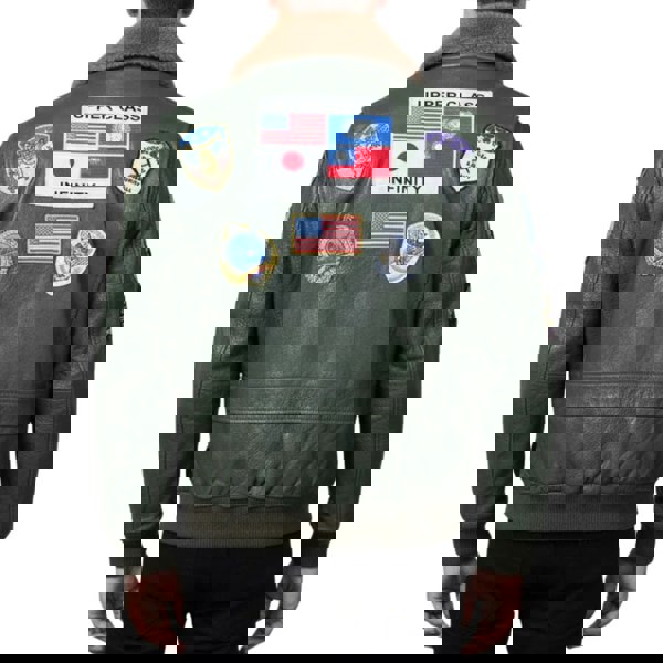 Leather Company Men's Cowhide Top Gun Maverick Leather Aviator Bomber Jacket