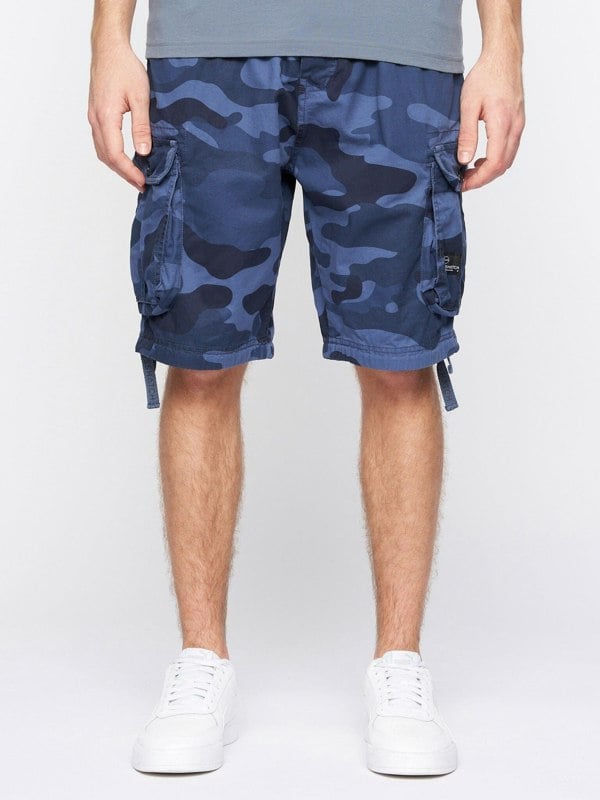 Crosshatch Jimster Shorts Blue Camo