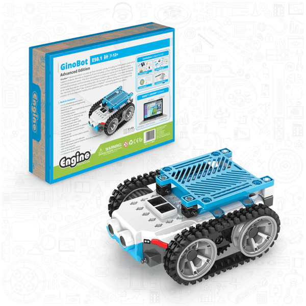 Engino GINOBOT Advanced Edition (with ultrasound and rechargeable battery and PCB adaptor plate - in carton box)