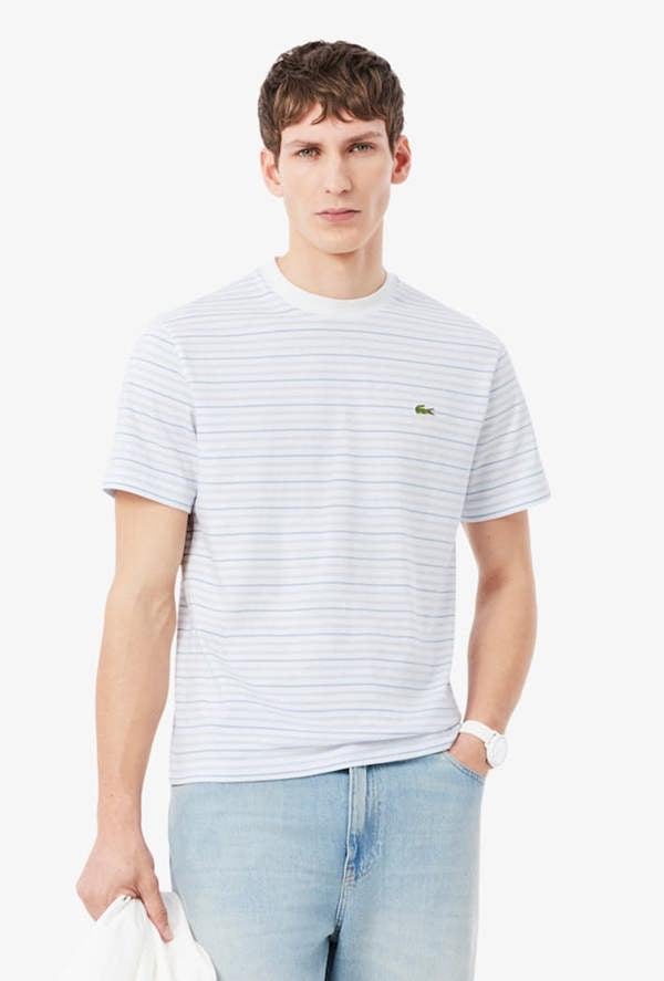 Lacoste Striped Cotton T-Shirt