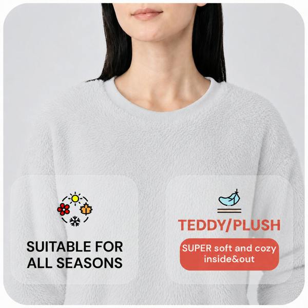 Smart Living Ladies Teddy Fleece Women's Pyjama Set- Grey