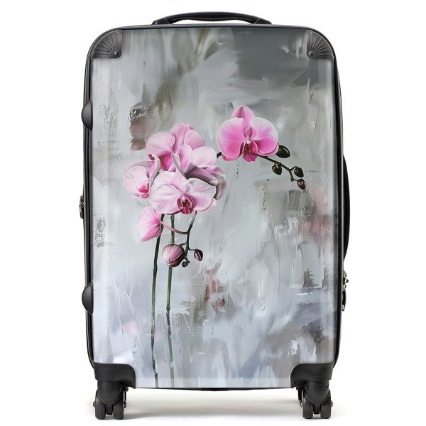 Warren Reed Pink Orchids Suitcase