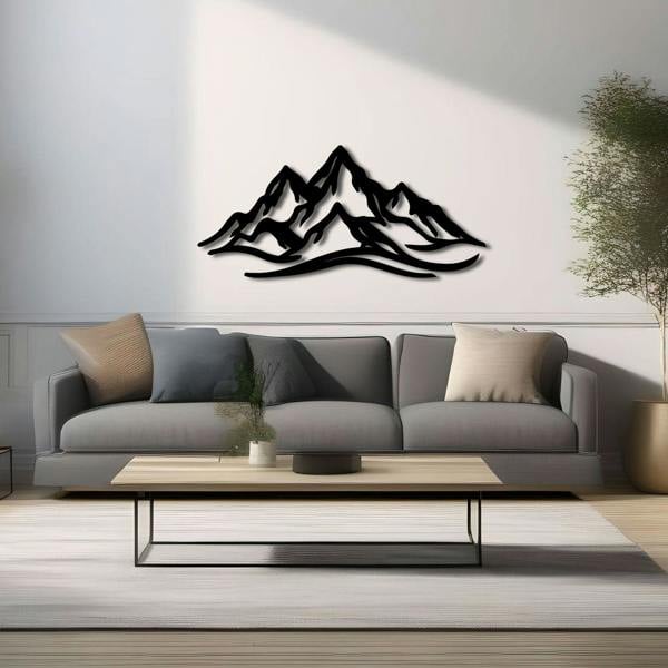 Decortie Mountain Peak Minimalist Abstract Metal Wall Decor