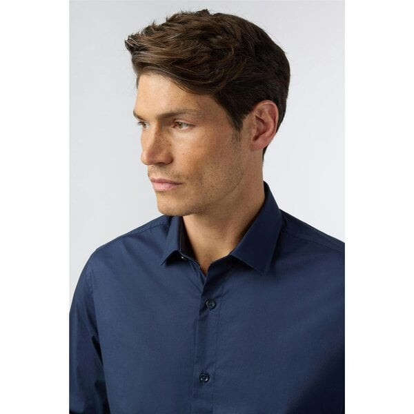 Limehaus Tailored Fit Navy Stretch Shirt