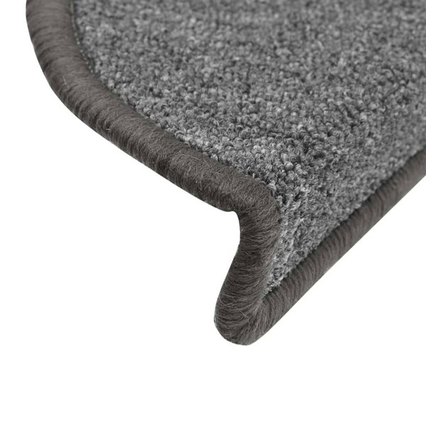 Berkfield Stair Mats 10 pcs 56x17x3 cm Dark Grey