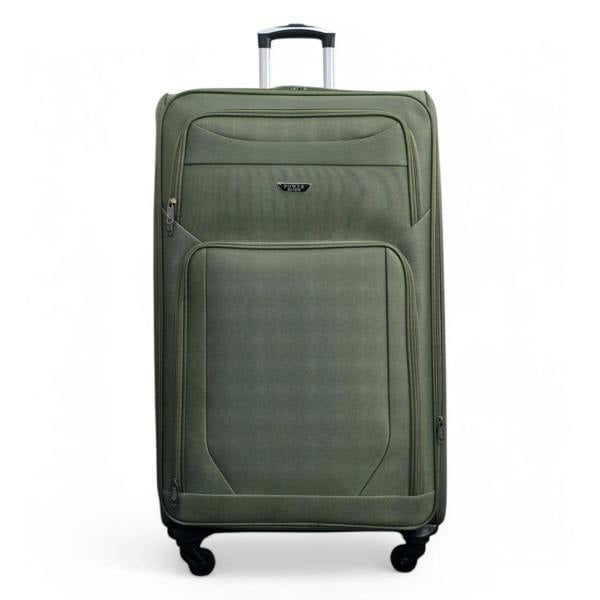 Infinity Luggage Soft Shell Lightweight Nylon Suitcase Set 4 Wheel Travel Case Holiday Bags