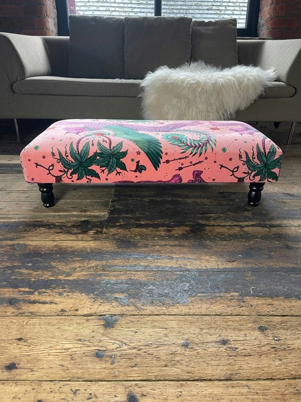 ISTOOLS Premium Lynx Dragon Velvet Footstool Ottoman – Handmade in the UK