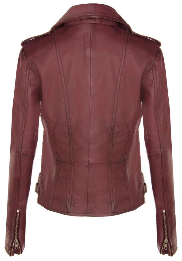 Infinity Leather Womens Leather Brando Biker Jacket - Orlando