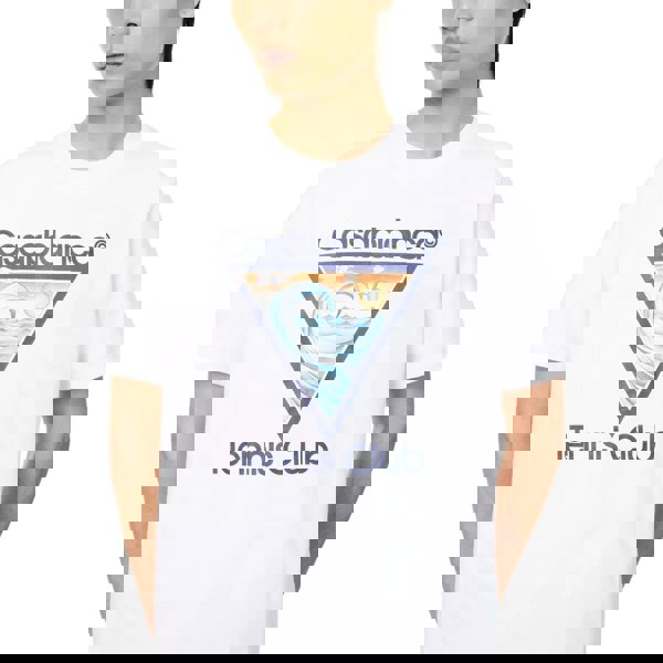 Casablanca Tennis Club Icon Crewneck White T-Shirt