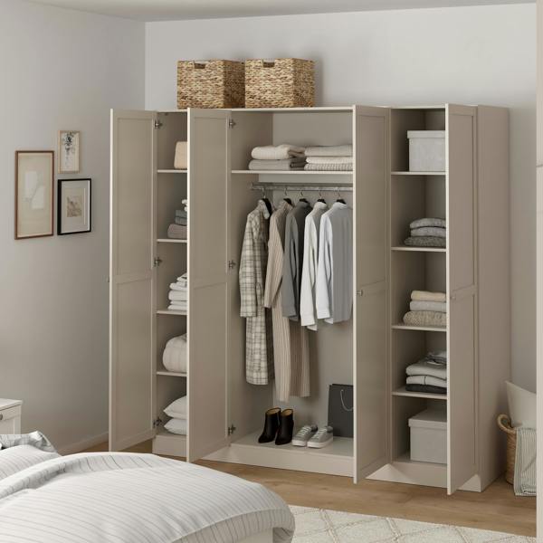 Furniture To Go Brande Wardrobe with 4 Frame Doors in Cashmere