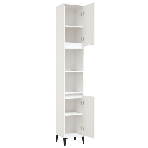 Berkfield Bathroom Cabinet White 30x30x190 cm Engineered Wood