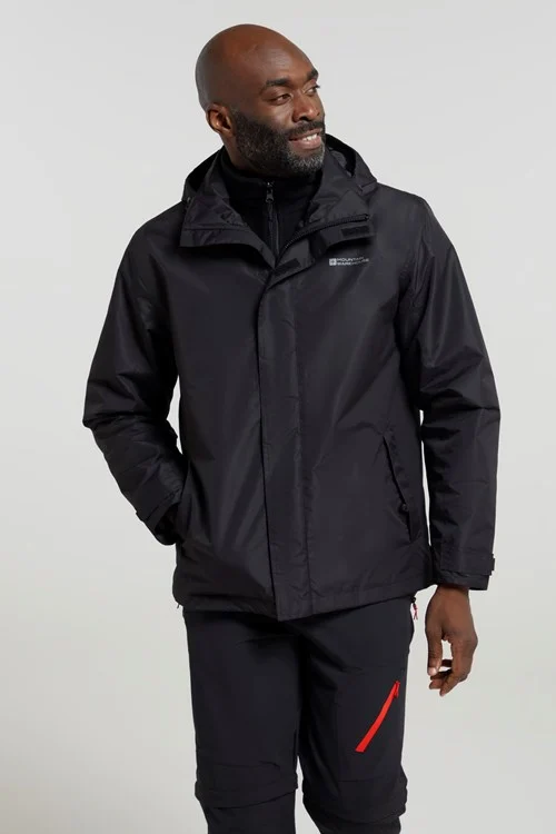 Mountain Warehouse Mens Fell II 3 in 1 Jacket - Black