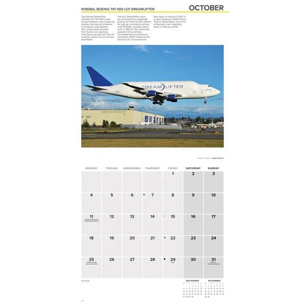 Flight, Modern Commercial Airliners Calendar 2027, Wall Calendars, Month To View, Transport, Gift