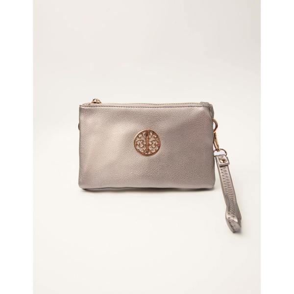 Blue Vanilla Detailed Zip Up Purse With Detachable Strap