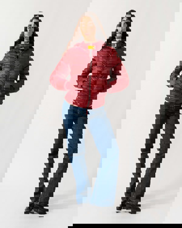 Parajumpers Mariah Womens Hooded Down Bomber - Rio Red 310