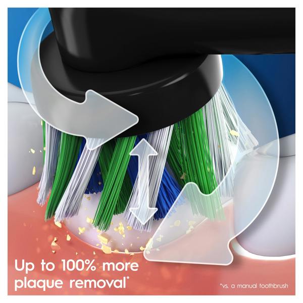 Oral-B Pro Series 1 680 Cross Action Electric Toothbrush - Black with Striking Design Carry Case