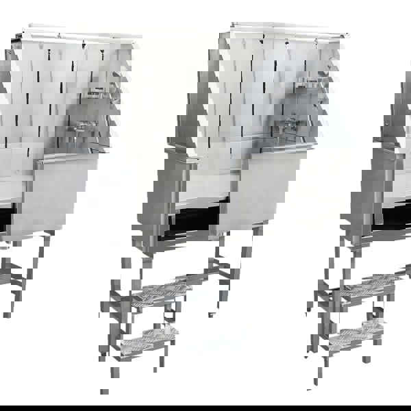 Monstershop Dog Grooming Bath Steel Pet Wash Station 600mm