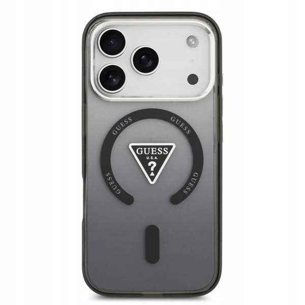 Guess IML Gradient Triangle Logo Case with MagSafe for iPhone 17 Pro Max 6.9" Black - GUHMP17XHGTMLCGK