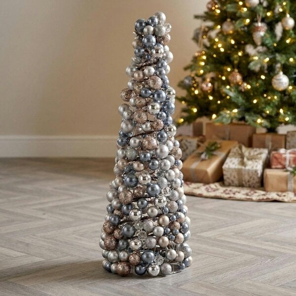 Garden Greatness Metallic Crystal Tree Cone Ornament