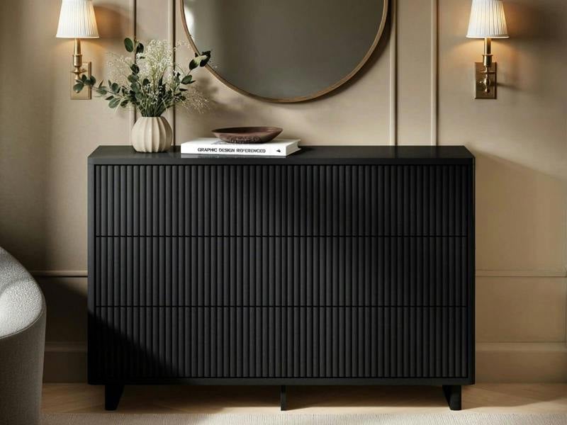 SOLACE+CO Velmor Ribbed Chest of 6 Drawers