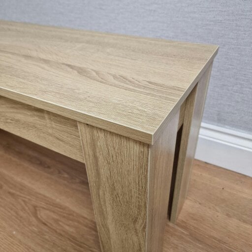 Kosy Koala Set of 2 Dining Benches  Oak Effect MDF Melamine Finish Kitchen Seating