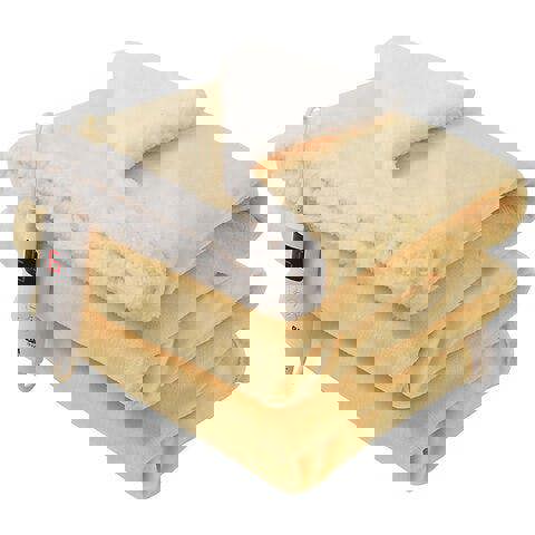 GlamHaus Heated Throw Electric Blanket 6 Heat and 3 Timer Auto Shut Off - Digital Control - Machine Washable - Yellow