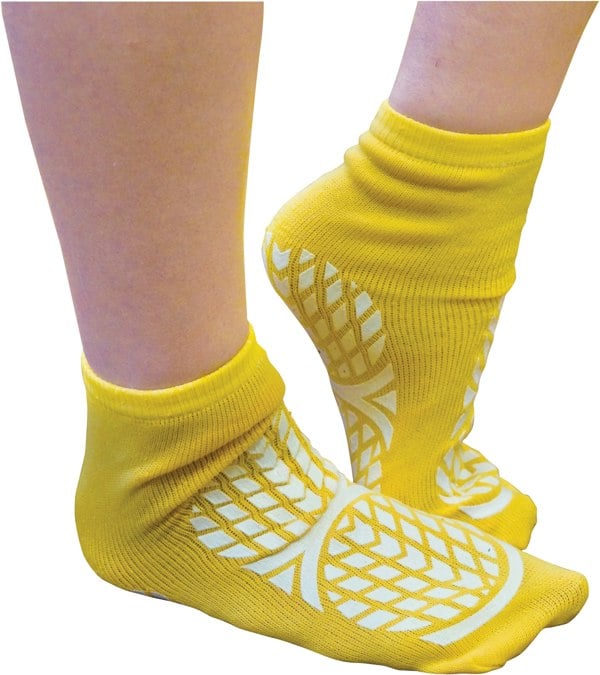 Aidapt Patient Slipper Socks Yellow S
