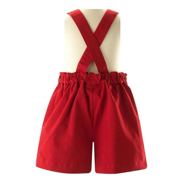 Rachel Riley Red Gingham Shirt & Dungaree Set